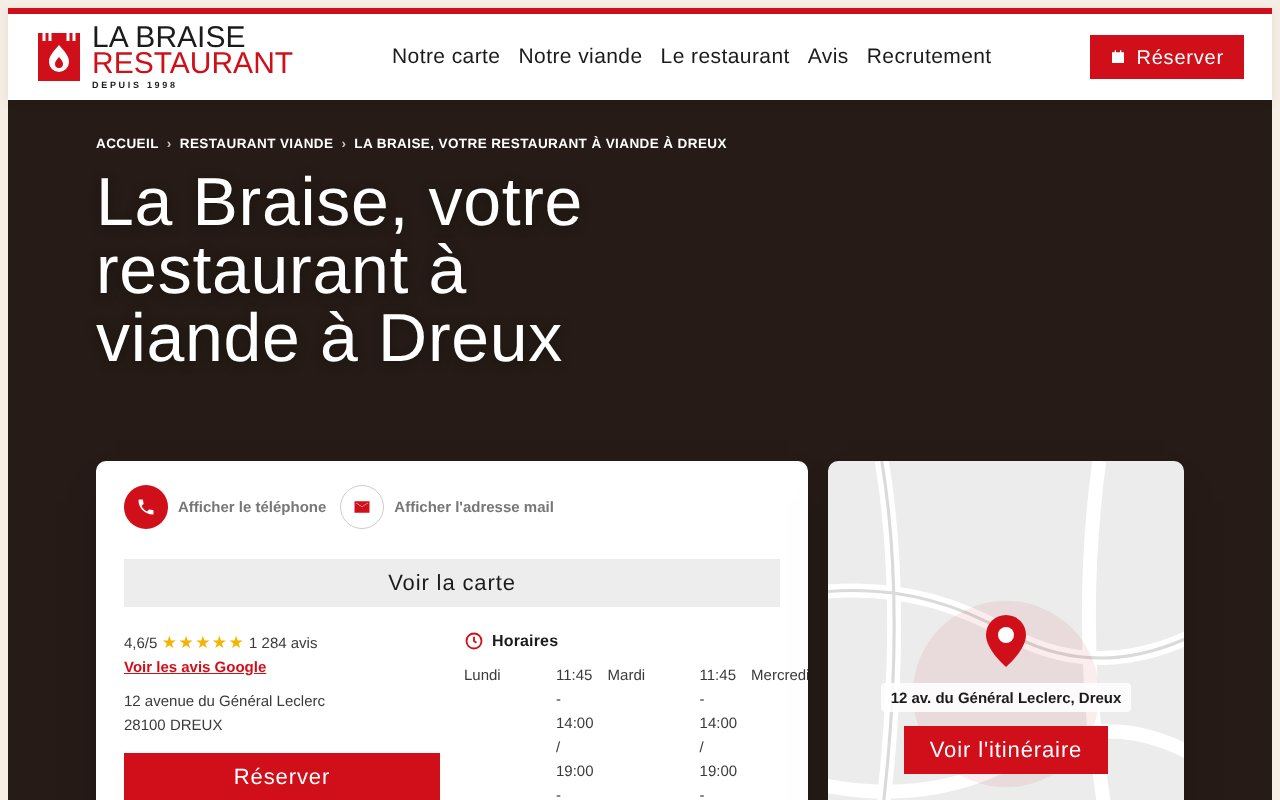 Aperçu du site La Braise